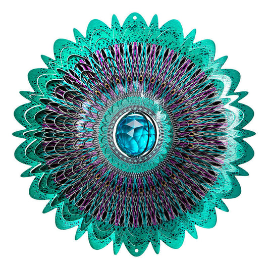 Crystal Mandala Space Stainless Steel Wind Spinner