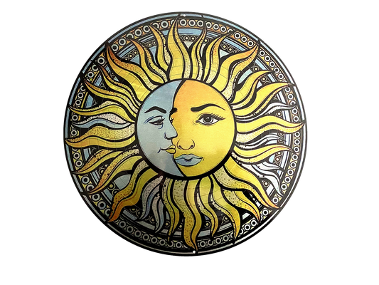 Sun and Moon Stainless Steel Wind Spinner