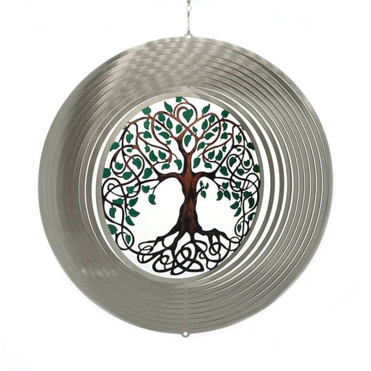 Tree of Life Stainless Steel Wind Spinner