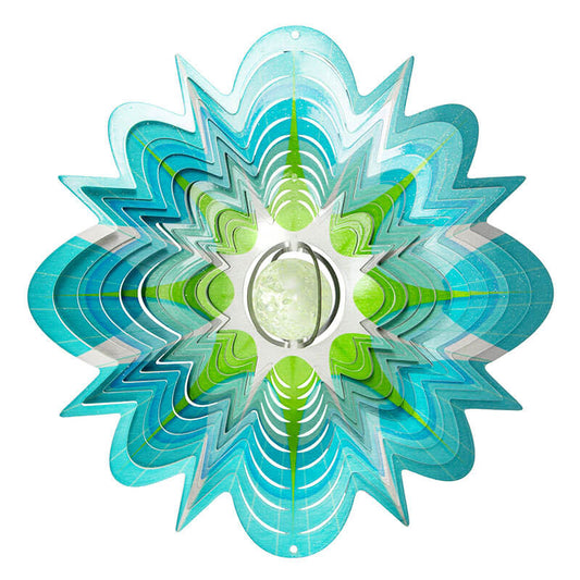 Star Splash Crystal Glow Stainless Steel Wind Spinner