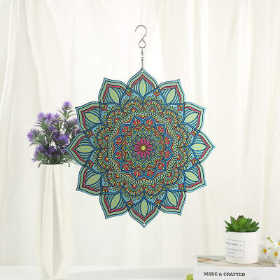 Green Lotus Stainless Steel Wind Spinner